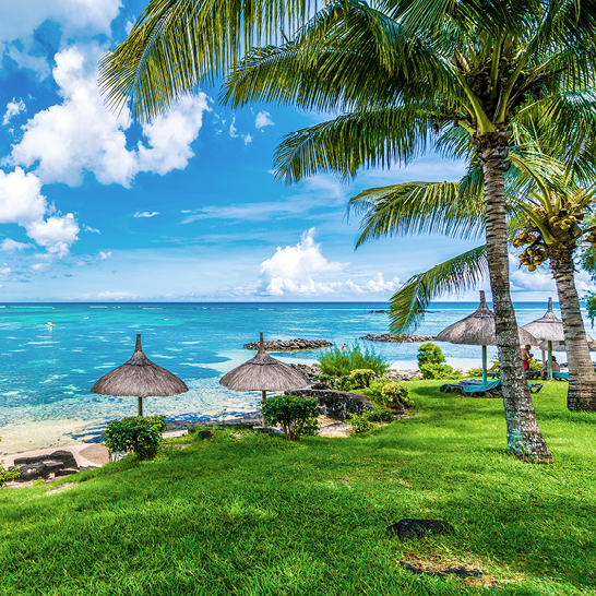 Mont Choisy, plage publique aux îles Maurice, Afrique.