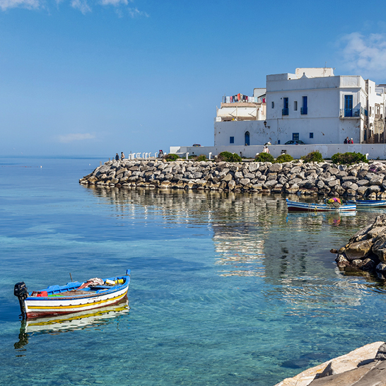 Ancien port de pêche à Mahdia, Tunisie.